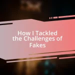 How I Tackled the Challenges of Fakes