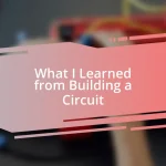 What I Learned from Building a Circuit